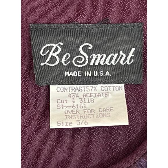 Be Smart Purple Eggplant Short Sleeve Empire Waist Maxi Event Dress Size 6 - Picture 7 of 7